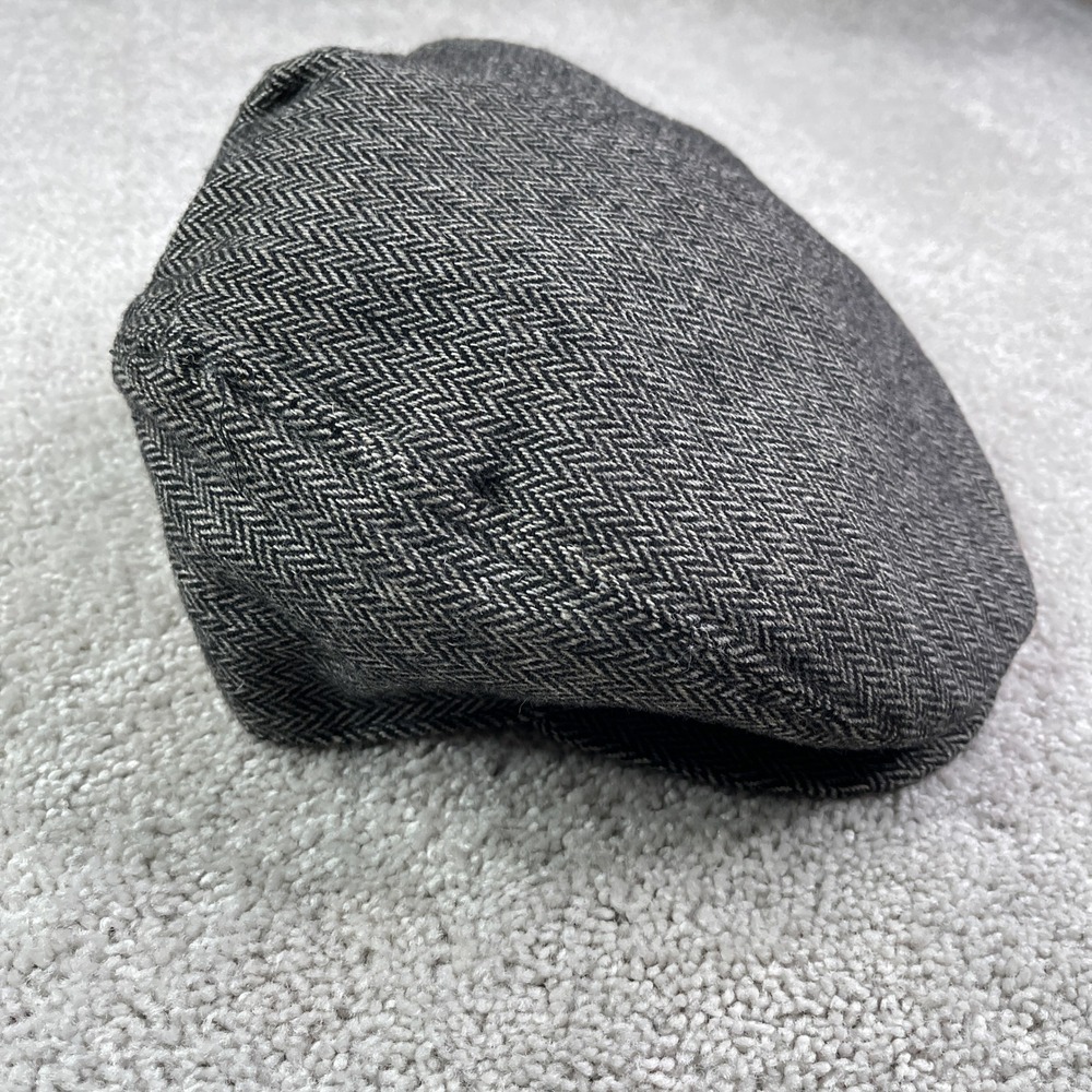 Dockers Newsboy Hat‎ Mens Large Grey Herringbone Wool Blend Flat Cap Ivy Driving